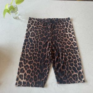 New Nasty Gal Women’s Bike Shorts Cheetah Print S/M